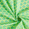 Coated Cotton Abstract Fans – lemon yellow/aqua blue,  thumbnail number 3