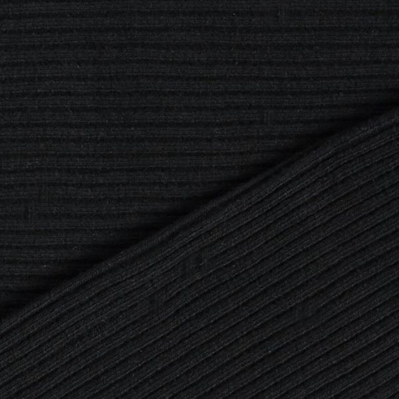 Heavy Hipster Jacket Cuff Ribbing – black,  image number 4