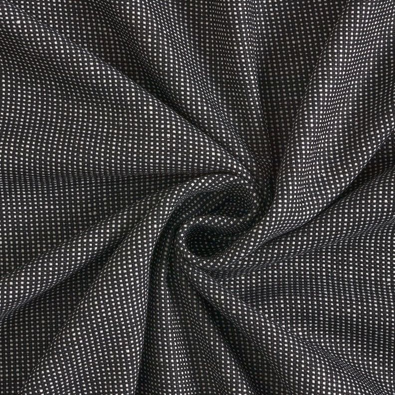 Woollen cloth mini check – black/white,  image number 1