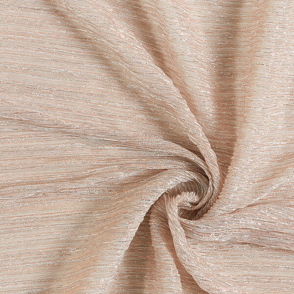 Glitter stripes pleated jersey – rose gold/silver,  image number 3