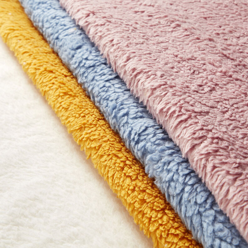 Plain sherpa Cotton Blend Plain – steel blue,  image number 6