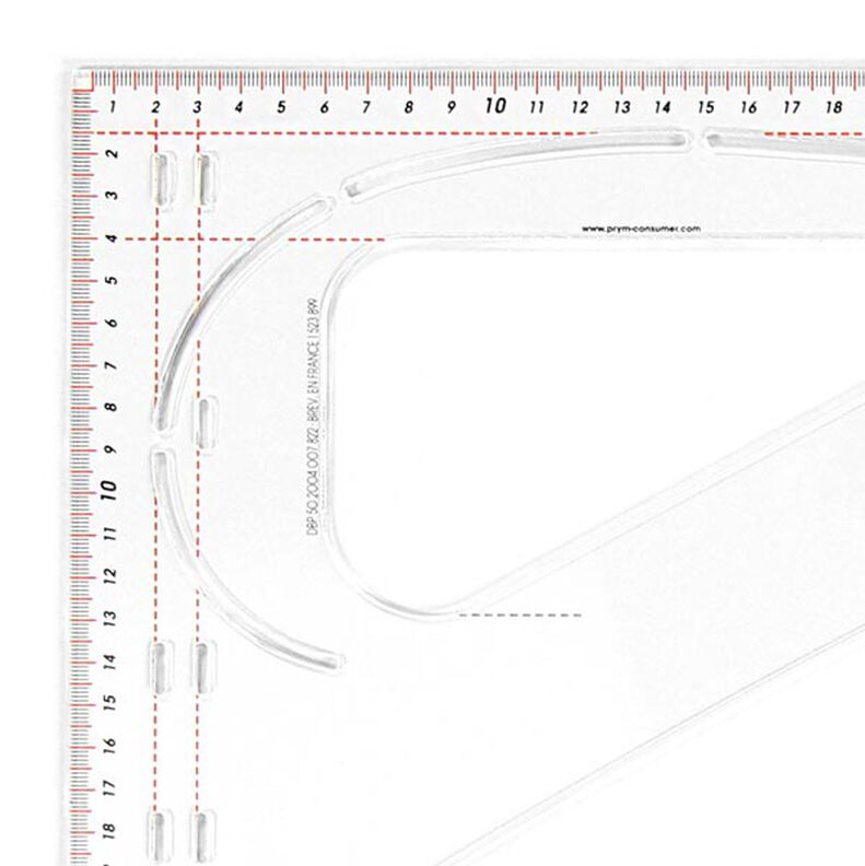 Dressmaker’s Ruler 23 x 60 cm – transparent | Prym,  image number 2