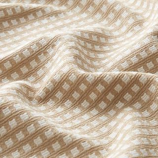 Little Boxes Viscose Blend Jacquard Jersey – beige/white, 