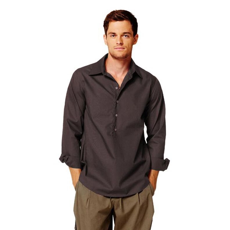 Cotton Poplin Plain – dark brown,  image number 7
