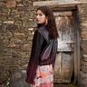 Imitation Leather Ombre | Katia Fabrics – black/burgundy,  thumbnail number 7