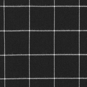 Check Stretch Viscose Blend – black/white, 