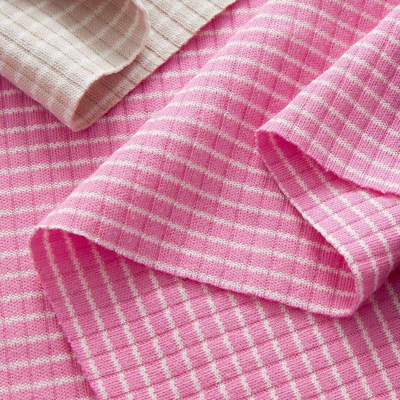 Ribbed Jersey Mini stripes – pink/white,  image number 3