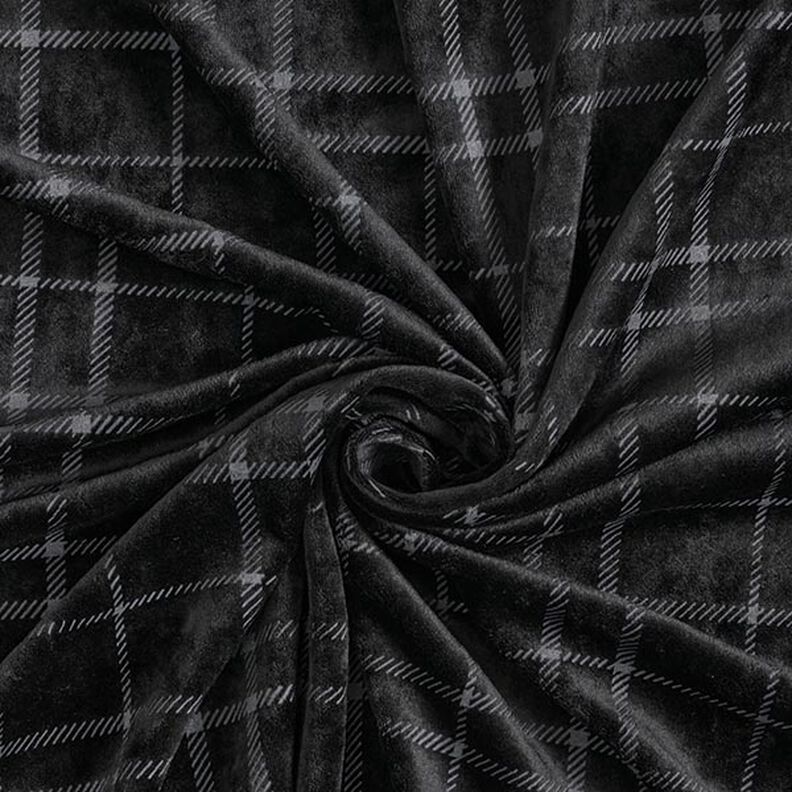 Checked Nicky Velour – black,  image number 3