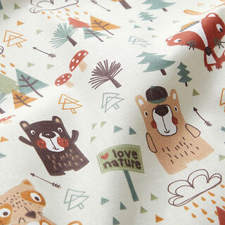 Cretonne Woodland Animals – white, 