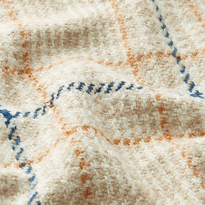 Checks & Houndstooth Coating Fabric – white/light beige, 