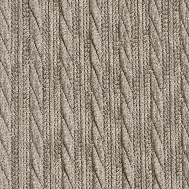 Knit Cloqué Cable Pattern – silver grey,  image number 1