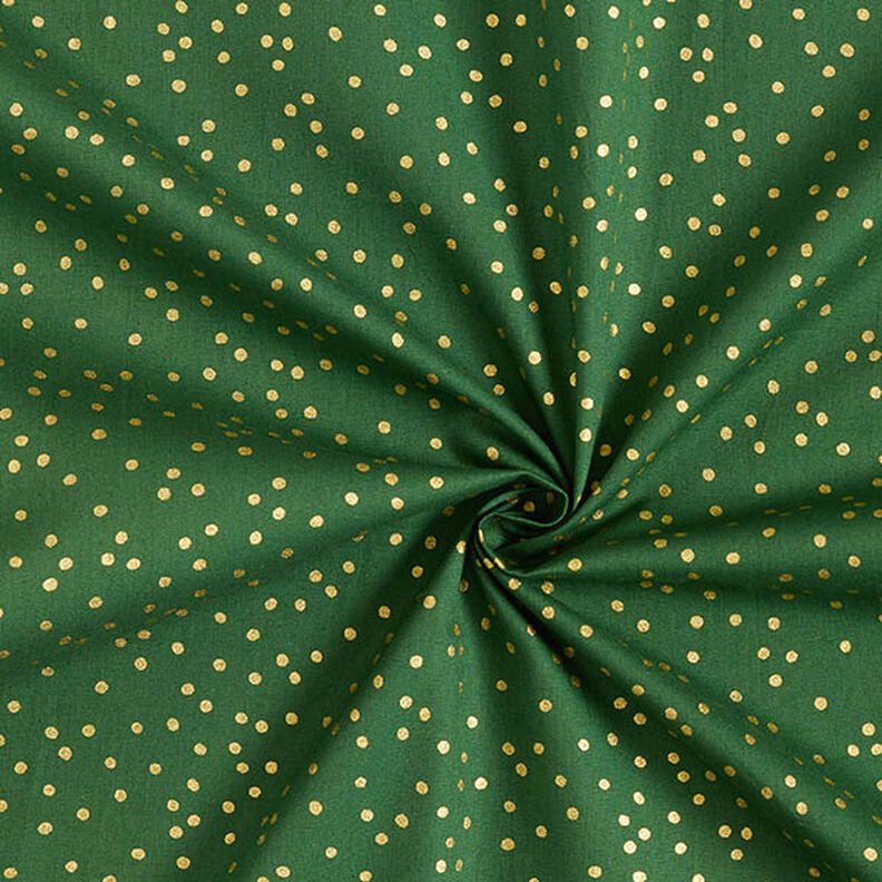 Cotton Poplin Fine Dots – green/gold, image number 3