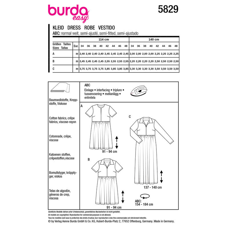Dress | Burda 5829 | 34-48,  image number 12