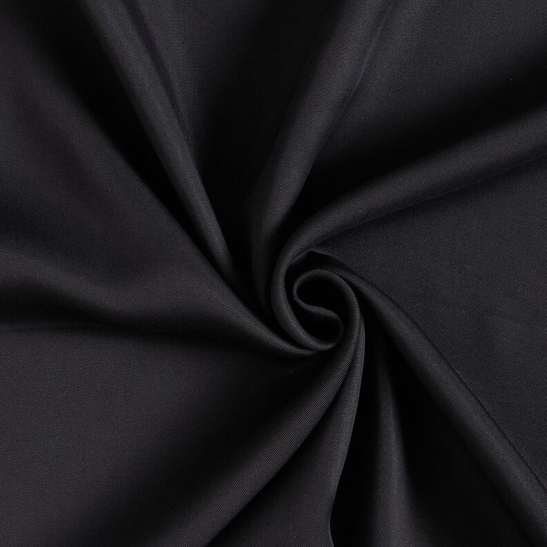 Plain lyocell blouse fabric – black,  image number 1