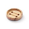 4-Hole Wooden Button  – natural,  thumbnail number 2