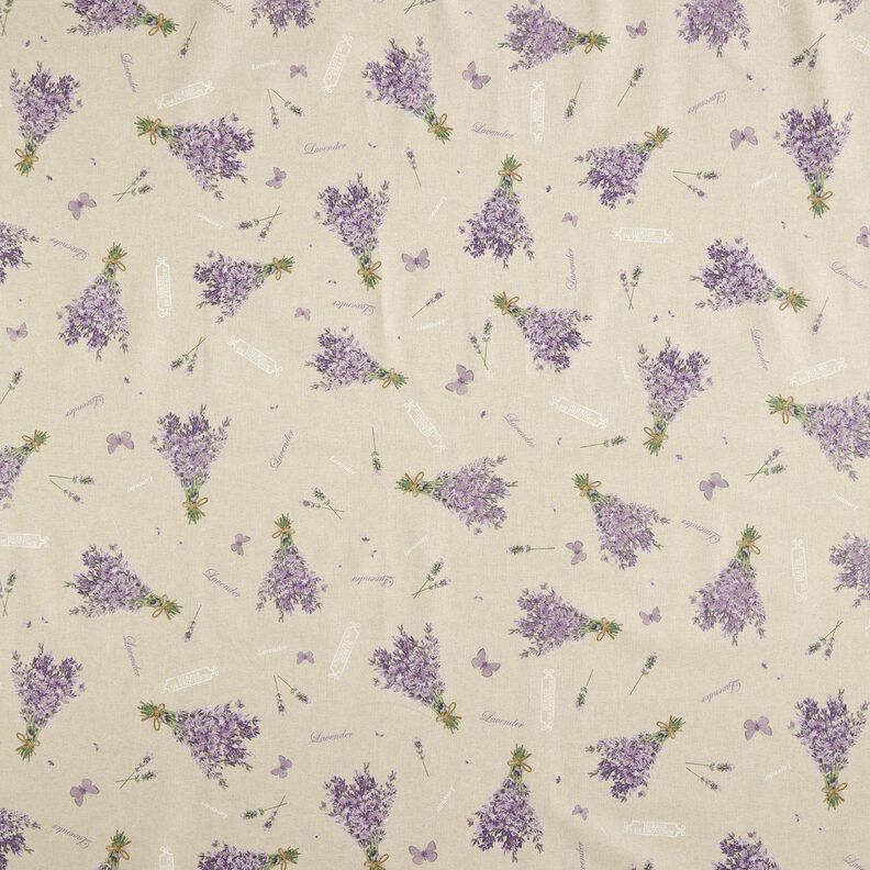 Coated Cotton Lavender bouquet – natural/lavender,  image number 1