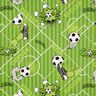Decor Fabric Half Panama Football game – green,  thumbnail number 1