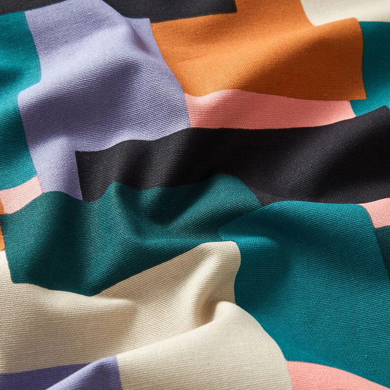 Decor Fabric Canvas Multicoloured – petrol/mauve, image number 2