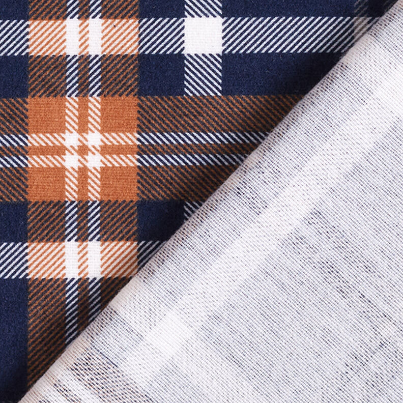 Cotton Flannel Check Print | by Poppy – navy blue/fawn,  image number 4