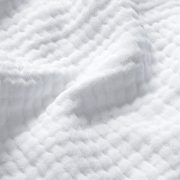 GOTS Triple-Layer Cotton Muslin – white,  image number 3