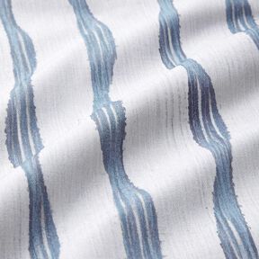 Decor Fabric Half Panama wavy stripes – blue, 