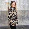 Sherpa teddy plush leopard print – almond/black,  thumbnail number 6
