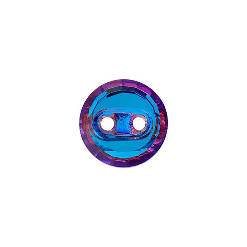 2-Hole Polyester Button [ 10 mm ] – baby blue/lilac,  image number 1