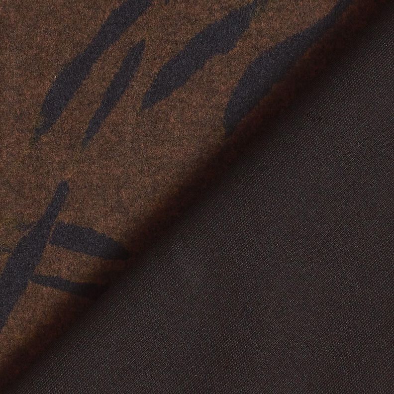 Ponte Roma Jersey roughened abstract stripes – black brown, image number 4