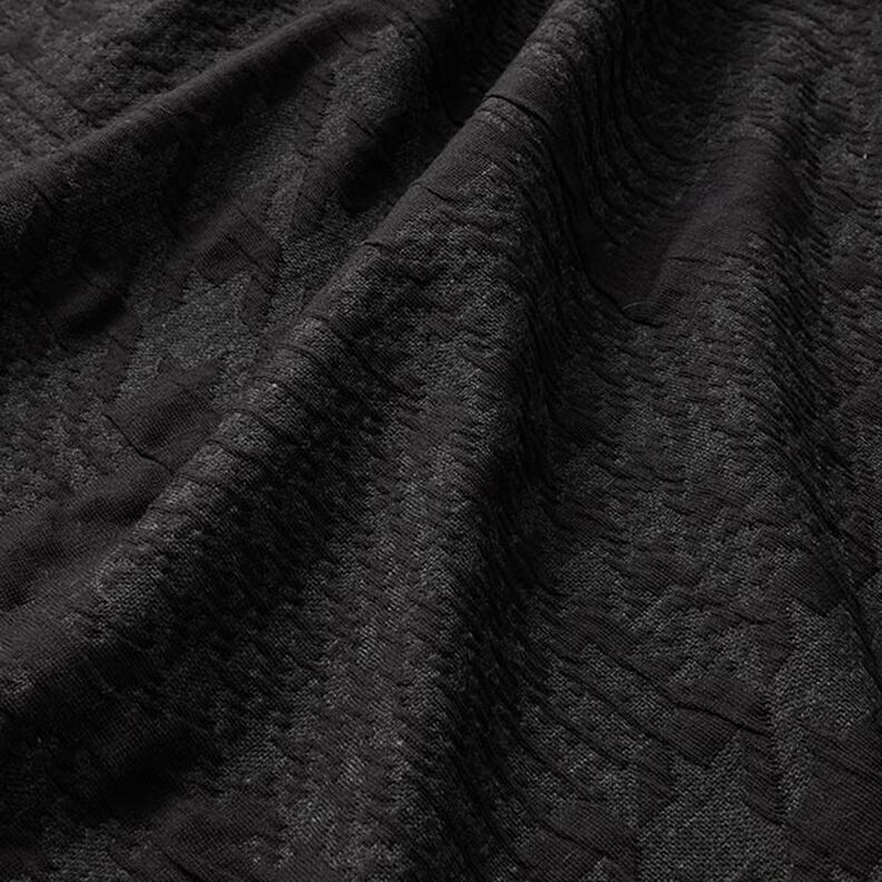 Large Glen Plaid Knit Cloqué – anthracite,  image number 2