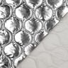 Quilted Fabric serpentine lines – metallic silver,  thumbnail number 4