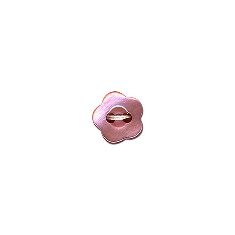 Flower 2-Hole Button  – pink,  image number 1