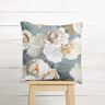 Half Panama Decor Fabric Dahlias – grey/cream,  thumbnail number 7