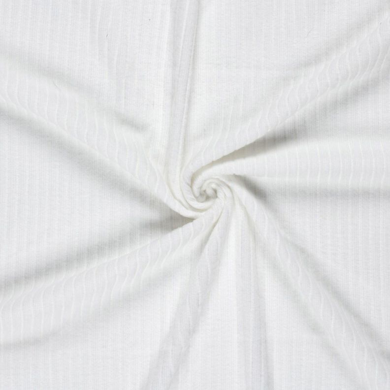Super soft rib knit plain – white,  image number 3