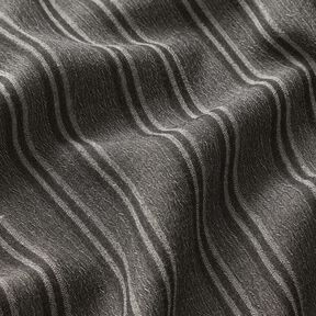 Crushed stripes cotton fabric – anthracite, 