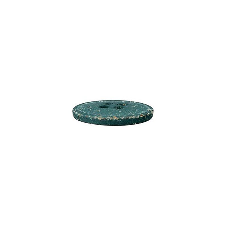 Recycled 4-Hole Hemp/Polyester Button – dark green,  image number 2