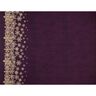 French Terry Ice Flowers Border Fabric | Glitzerpüppi – aubergine/antique gold,  thumbnail number 1