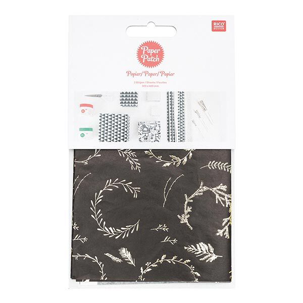 Paper Patch Set Wreaths | Rico Design – black, image number 1