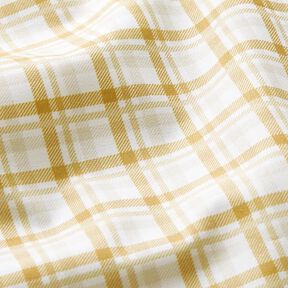 Double Check Cotton Poplin – white/mustard, 