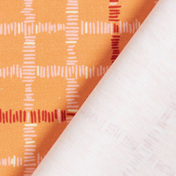 GOTS Cotton Jersey Checks | Tula – orange/terracotta,  image number 4