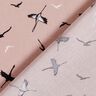 Cranes bamboo fabric – light dusky pink,  thumbnail number 4