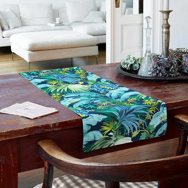 Half-Panama Decor Fabric Polinesia – blue/green,  image number 6