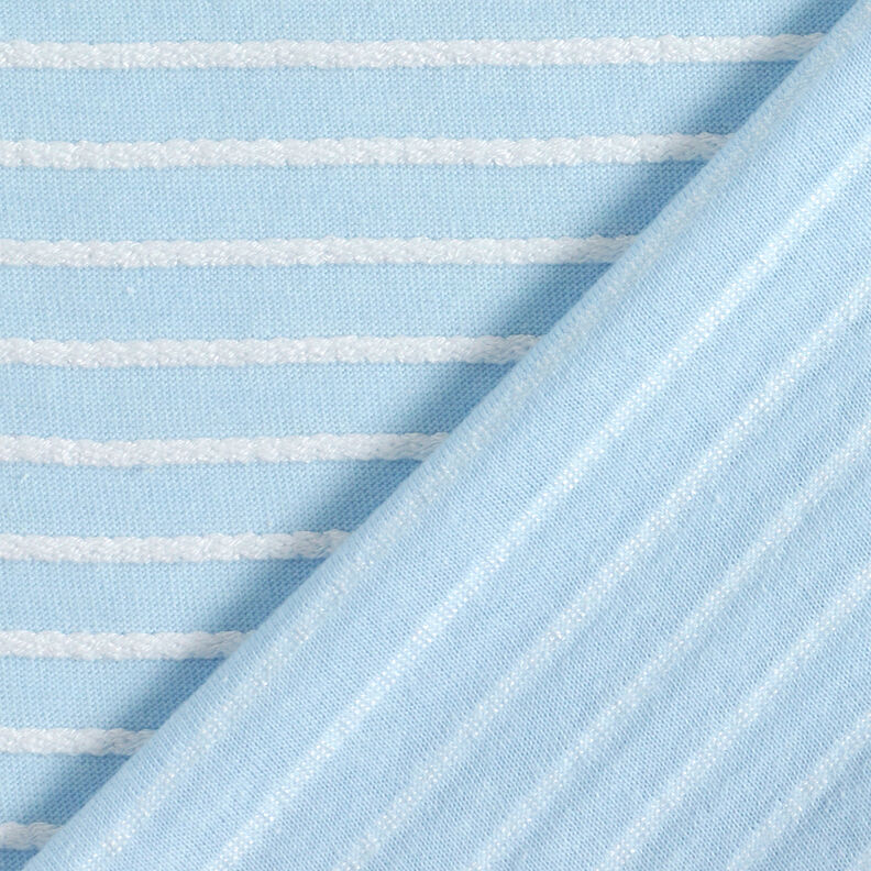 Fine knit cord stripes – light blue/white,  image number 4