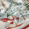 Decorative Panel Tapestry Fabric Snowman – carmine/light beige,  thumbnail number 2