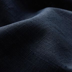 Linen fabric Ramie mix medium – blue-black, 