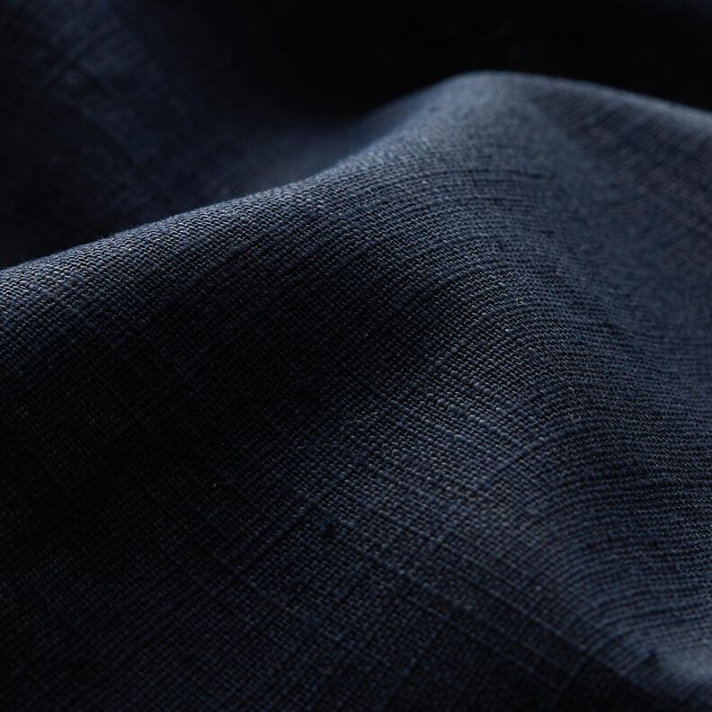 Linen fabric Ramie mix medium – blue-black,  image number 2