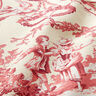 Decor Fabric Canvas romantic couple 280 cm – burgundy/cream,  thumbnail number 2