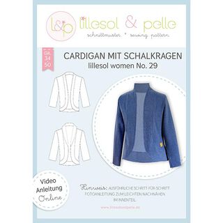 Cardigan with Shawl Collar, Lillesol & Pelle No. 29 | 34 - 50, 