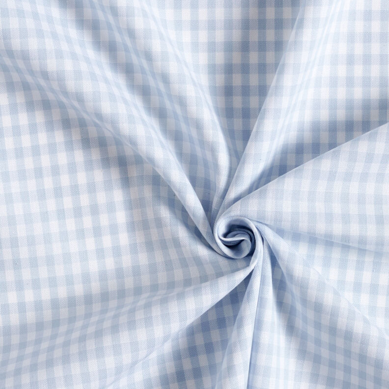 Cotton Vichy check 0,5 cm – light wash denim blue/white,  image number 3