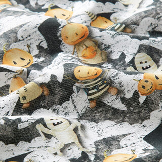 Cotton Poplin Bat and Mummy – white/black, 