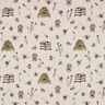 Decor Fabric Half Panama Bees and Honey – natural,  thumbnail number 1